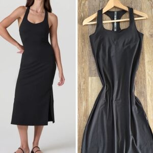 Vuori Halo Racerback Dress Sundress  NWT Black Athleisure Casual Performance